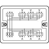Distribution box Single-phase current (230 V) 1 input white