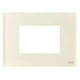 N2373.1 CB Frame - 1-gang / 3-modules - Noble  - White Glass