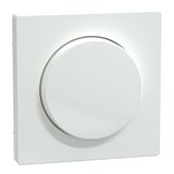 Central plate with rotary knob, lotus white, system design