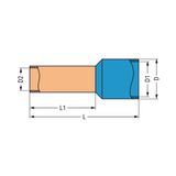 Ferrule Sleeve for 2.5 mm² / AWG 14 insulated blue