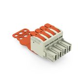 832-1104/344-000 1-conductor female connector; lever; Push-in CAGE CLAMP®