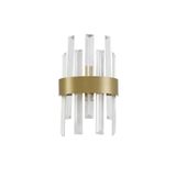 Satin Gold Metal  Clear Crystal (7 pcs)   LED G9 1x5 Watt 230 Volt   IP20 Bulb Excluded  L: 18 W: 9 H: 30 cm