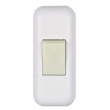 Rocker switch for lamp - illuminated - two-pole - white