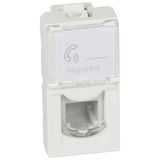 Telephone socket Mosaic - RJ11 - 4 contacts - 1 module - white