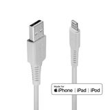 3m USB Type A to Lightning Cable White USB Type A Male to Lightning Male, Charge and sync Cable for iPhone, iPad & iPod