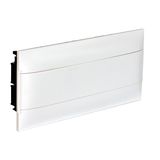 Practibox S flush-mounting DIN cabinet for masonry wall - 1 row of 22 modules - White door