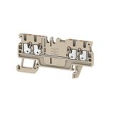 Feed-through terminal block, PUSH IN, 1.5 mm², 500 V, 17.5 A, Number o