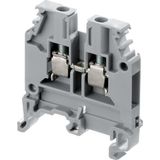 M4/6 Screw Clamp Terminal Blocks - Feed-through - Grey