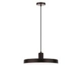 Matt Black Steel Outside   Shiny White Steel Inside  Black Fabric Wire  LED E27 1x12 Watt 230 Volt  IP20 Bulb Excluded  D: 36 H1: 4 H2: 120 cm Adjustable height