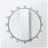 Central plate for timer insert 15 min, polar white, system M 539019