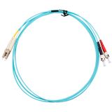 FO Patchcord Duplex LC/ST, 50/125æm OM3, LS0H-3, aqua, 2.0m