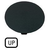 Button plate, mushroom black, UP