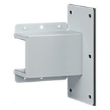 Wall connector 60x60 mm white powder-coated for fire protection duct