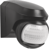 Motion detector, 230 V, 11 m, 200°, IP44, for surface mounting, black