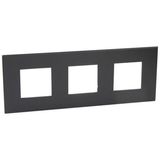 Arteor™ - Plate - French/German std - square - 3 x 2 modules - Graphite