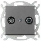 Novella-Trenda Dark Grey Sat Socket Terminated (Sat-TV)