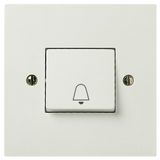 1P NO 10A push button bell symbol white