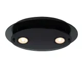 Lucide OKNO - Flush ceiling light - 2xGU10 - Black