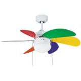 Tabit Ceiling Fan 84cm Multicoloured