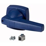 Rotary handle, 8mm, for mounting shroud, blue