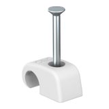 2025 25 RW  Haft-Clip, 4-7mm, L25, pure white Polypropylene