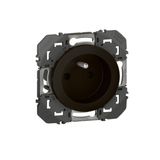 2P+E power socket with dooxie well 16A black finish