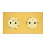 Art d'Arnould univers Epure double power socket 2P+E 16A 250V - mirror gold