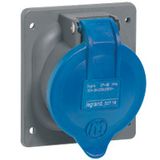 Panel mounting socket fixing centre Hypra - IP44 -200/250V~ - 32A -2P+E -plastic