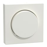 Central plate with rotary knob, polar white glossy, system M