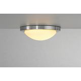 MELAN ceiling lamp, E27, max. 60W, brushed Alu/satined glass