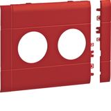 Frontplate 2-gang socket BR 120 red
