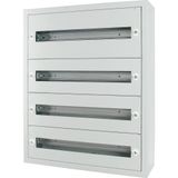 Service distribution boards with mounting subrack 144 SU, WxHxD = 573 x 1200 x 175 mm