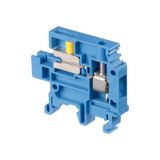 DIN RAIL TERMINAL BLOCK, NEUTRAL DISCONNECT, M35/16,NT, SCREW CLAMP, BLUE, 6MM2, 16X58.5X46.5MM