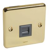 Synergy Authentic Telephone Socket Single Secondary Gold