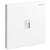 Galion - 1 gang single RJ 45 category 5E UTP socket outlet - white