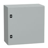 Spacial CRN plain door with mount.plate. H500xW500xD250 IP66 IK10 RAL7035..