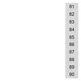 labeling plate, front, 81-90, termi...