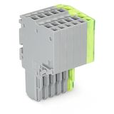 2-conductor female connector Push-in CAGE CLAMP® 1.5 mm² gray, green-y