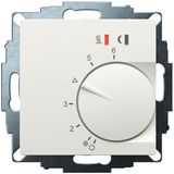 UP room controller, RAL9010 matt 55x55, 5-30C, AC 230V, 16 A relay output 1 NO contact, PWM / 2 point control, switch, TA, LED displays