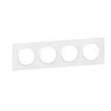 600904 Dooxie square plate 4 positions white finish