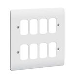 Synergy™ - Front plate - for 8 Grid modules - 2x2 gang - White