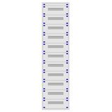 Distribution board insert KVN 60mm, 2-45K, 11-rows