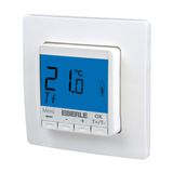 Concealed thermostat as room controller, AC 230V, 1NO contact, 10 A, blue backlighting