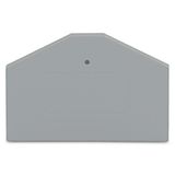 End and intermediate plate 2.5 mm thick gray