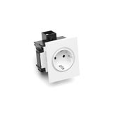 Single socket outlet for Data trunking Signa Base, RAL 9010