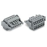 2-conductor female connector Push-in CAGE CLAMP® 2.5 mm² gray