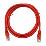 Patchcord RJ45 unshielded, Cat.5e, PVC, red, 1.0m