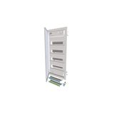 Hollow wall compact distribution board, 4-rows, super-slim sheet steel door