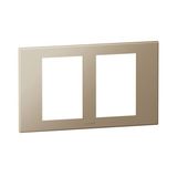 Arteor Surround Plate 2 Gang 2 x 3 Module Square Champagne