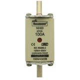 Fuse-link, low voltage, 100 A, AC 500 V, NH00, gL/gG, IEC, dual indicator